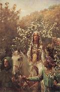 John Collier Queen Guinever-s Maying Sweden oil painting artist
